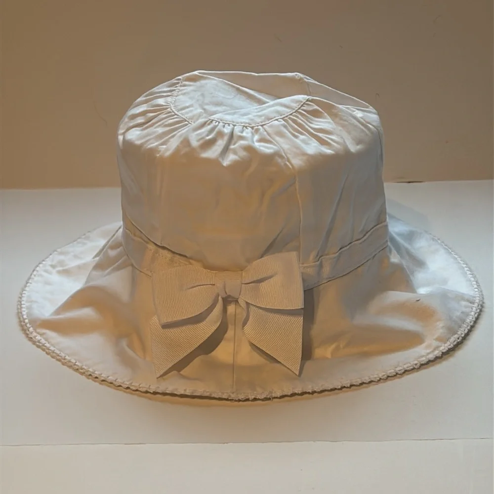 Janie and Jack White Bow Sun Hat